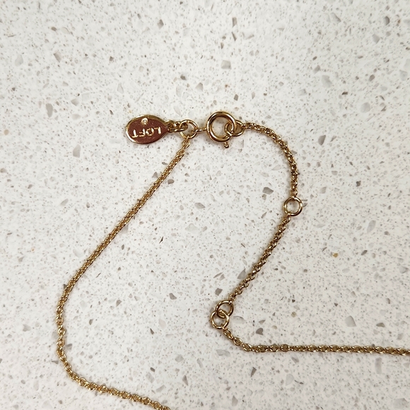 LOFT black floral statement necklace - Picture 4 of 5